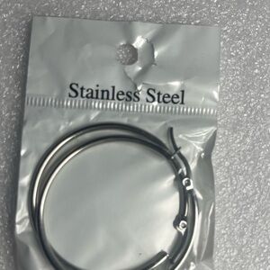 Sleek Stainless Steel Hoop Earrings